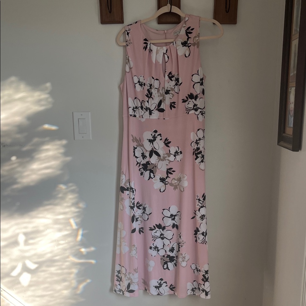 London Style Pink Floral Maxi Dress